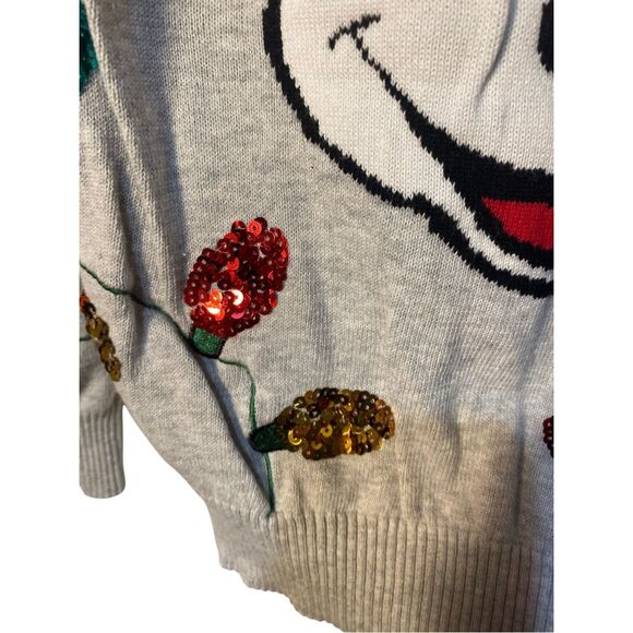 Disney Minnie mouse, Christmas light bulb, Sequin sweater, size medium - Picture 3 of 5